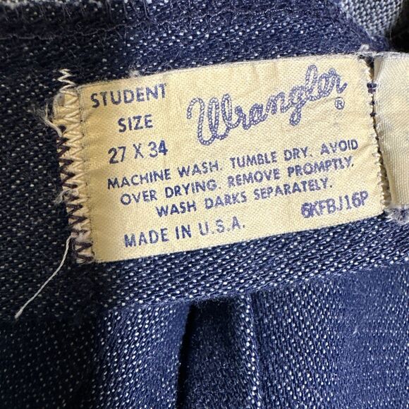 vintage wrangler boot flare jeans student size 27x34 deadstock 70s USA made - Picture 8 of 12